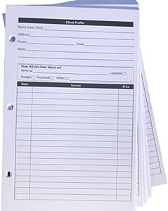 Small Business Client Profile Binder Cards (100 Pack, 5.5 X 8.5 Inches) customer information sheets for small businesses