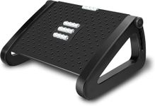 Office Foot Rest Under Desk, Adjustable Height/Angle Ergonomic Foot Stool with Large Roller Massager Function, for Improved Posture/Pressure Relief/Straightening The Hunchback, Home, Office-B