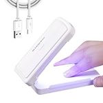 UV Nail Lamp, Mini UV Lamp for Gel Nails Foldable Portable Nail Dryer Flashlight 36W Powerful LED Gel Nail Lamp for Curing Glue Gel Nail Gems, Nail Flash Light (USB Plug in Version)