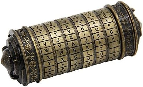 yofit Da Vinci Code Mini Cryptex Lock Puzzle Box with Hidden Compartments for Notes Paper Money Rings Jewelry, Anniversary Romantic Birthday Gifts for Her Men Women Girlfriend