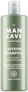 ManCave Shampoo Naturale Uomo alla Caffeina 500ml, Shampoo Professionale Capelli con Caffeina, Pantenolo e Vitamina E, Shampoo Senza Solfati, Vegan Friendly, Prodotto in Inghilterra
