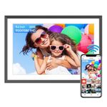 Frameo 15.6 Inch Large Digital Photo Frame, Digital Picture Frame WiFi with 32GB, 1920 * 1080 IPS HD Touch Screen, Tabletop&Wall-Mounted,Birthday,Wedding,Gifts for Men/Women/Father/Mom/Grandparents