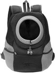 CozyCabin Comfortable Dog Backpack, Black Dog Carrier for Small and Medium Dogs, Breathable Head-Out Front Dog Carrier Backpacks, for Biking and Hiking Puppy Carrier Backpack