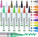 Amitasha 12 Art Markers Acrylic Paint Pens Colour Set for Drawing Painting Paper, Glass, Wood, Fabric, Metal, Plastic