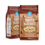 Amazon Brand - Happy Belly Unsalted Roasted Hazelnuts, 500g, Pack of 2