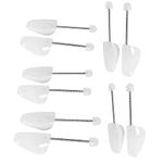 5 Pairs White Mens and Womens Traditional Plastic Flexible Shoe Tree Shaper Stretcher - Shoe Shapers UK 6.5-9/EU 39-42