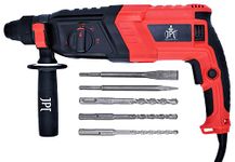 Jpt -26H Sds-Plus 26Mm Pro Heavy Rotary Hammer | 1050W | 1200 Rpm | 3.0 Joules | 4900 Bpm | 4 Functions | Ss Depth Gauge | Auxiliary Handle | Forward & Reverse - Black