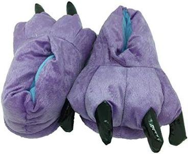 MiziHome Unisex Soft Paw Claw Home Slippers Animal Costume Shoes Purple L