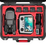 SYMIK P400-M3TL Triple Layer Waterproof Hard Carrying Case for DJI Mavic 3 Pro/Cine/Mavic 3/Classic/Fly More Combo, fits DJI RC/RC Pro/RC-N1 Remote, Batteries, Landing Pad, iPad, Accessories