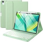 iPad Air 4th 5th Generation Case with Keyboard 10.9 Inch, Folio Keyboard Cover with Pencil Holder for iPad Air 5th Gen 2022/Air 4th Gen 2020, Detachable Backlit Keyboard, Green