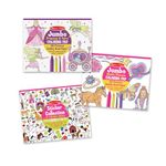 Melissa & Doug Sticker Collection and Coloring Pads Set: Princesses, Fairies, Animals, and More, Kids Arts And Crafts, Sticker Books, Coloring Books For Kids Ages 3+