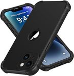 ORETECH Designed for iPhone 14 Case with [2 x Tempered Glass Screen Protector] [Shockproof Protective] Soft TPU Silicone Phone Case for iPhone 14 Case-6.1''Black