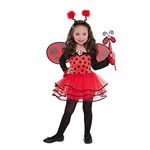 Ballerina Ladybird + Wings Girls Animal Fancy Dress Kids Lady Bug Childs Costume 3-4 Years