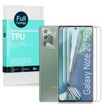 Ibywind Screen Protector For Samsung Galaxy Note 20 5G 6.7"【Not For Note 20 Ultra 5G 6.9"】,With 2 Pack Hydrogel Films,1 Pack Camera Lens Protector,1 Pack Back Carbon Fiber Film