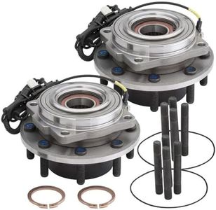 Supagat Wheel Hub and Bearing Assembly Set Front Rear Left Driver Side Polished Protected 8-Bolt 4WD for Ford for F350 SuperDuty 6.2L/6.7L 2011-2016 4pc