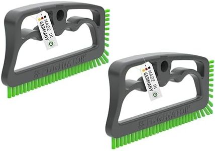 FUGINATOR® Fugenbürsten-Bundle 2 Bürsten in grau/grün - Reinigungsbürste zur Fugenreinigung in Bad, WC, Küche usw. - Reinigung von Wand- und Bodenfliesen - Handliche Bürste für Fugen und Fliesen