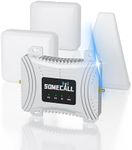 Somecall Cell Phone Signal Booster for Home & Multi-Room with 2 Ultra-high Gain Indoor Antennas up to 9000 Sq Ft for Verizon, AT&T, T-Mobile & More on Band 5/12/13/17, 5G 4G LTE 3G, FCC Approved