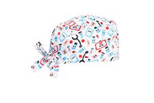 Associated Uniforms Printed Satin Scrub Cap Unisex with Sweat Band (Doctor Apparatus)