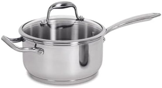Lagostina Ambiente, Stainless steel 8-in/3qt Saucepot, Stainless Steel pot with tempered glass lid, riveted handles, Induction safe, Oven safe 400°F without the lid