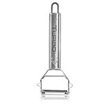 Original Turbo Julienne Peeler Small for Vegetables, Fruit and Cheese - Stainless Steel with Moving Blade Head - Perfect for Fine Julienne Strips