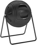 SQUEEZE master Multifunction 130L Garden Tumbling Composter, Heavy-Duty Fast-Working Compost Bin with Easy-to-use Drain Plugs to Collect Liquid (Black)