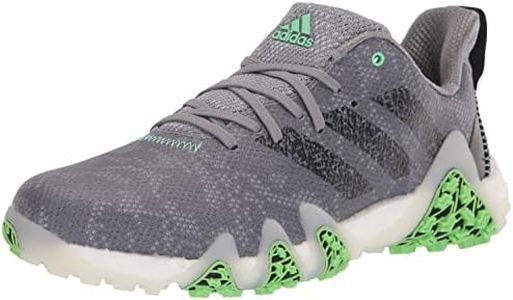 adidas Men's Codechaos 22 Spikeless Golf Shoes, Grey Three/Core Black/Beam Green, 9