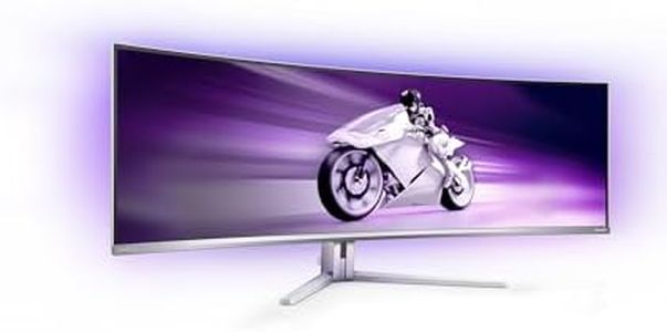 PHILIPS Evnia 49M2C8900L - 49 Inch DQHD OLED Curved Gaming Monitor, 144 Hertz, 0.03ms GtG, HDR400, Ambiglow, FreeSync Prem. Pro (5120x1440, HDMI 2.1, DisplayPort 1.4, USB-C, USB Hub) White