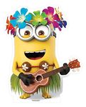 Star Cutouts SC1042 Universal Despicable Me Life Size Cut Out of Hawaiian Guitar Dave Minion, 81 cm