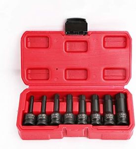 1/2" Drive Impact Socket Hex Bits | 8pc SAE Set Standard Long Air Allen Driver