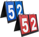 GOGO 2 Pcs Table Top Scoreboards, Portable Flip Score Counter for Tennis Basketball