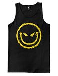 Evil Smiley Face Men's Tank Top T-shirt (XL, BLACK)