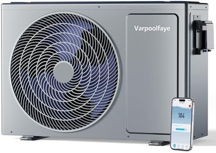 Varpoolfaye 27000 BTU Above Ground Pool Heater 7000 Gallon Swimming Pool Heater Pump Heating or Cooling Electric Pool Heater For Inground Pool WiFi Control Schedule 120V 60HZ