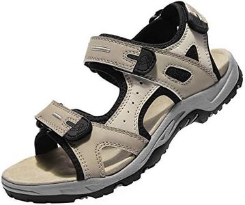 CAMEL CROWN Comfortable Hiking Sandals for Women Waterproof Sport Sandals for Walking Beach Water with Arch Support Beige