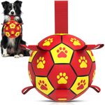 HETOO Dog Toys, Interactive Dog Football Toys with Grab Tabs, Durable Dog Balls for Small Medium Breed Dog Water Toy Indoor & Outdoor, Gift for Dogs