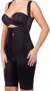 LIPOELASTIC VF BODY VARIANT Stage 2 Faja – Stage 1 Liposuction Compression Garment, Postpartum Belly Binder, Full Body Girdle for Women, Fajas Colombianas Moldeadoras, Compression Bodysuit for Women (Black, S)