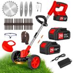 MelodySusie Cordless Electric Grass Cutter Machine – Adjustable Height and Portable Garden Lawn Trimmer – Weed Cutting Hand Grass Weeder for Home Garden Lawn Yard