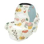 Nursing Cover Breastfeeding Scarf, Animal Colorful Pattern Car Seat Covers for Babies Infant, Stroller Cover, Carseat Canopy for Boys Girls