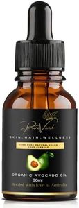 Organic Avocado Oil (Pack of 1 30ml) | 100% Pure, Cold Pressed, Vegan | 30ml | May Help Moisturize Skin & Hair| Ideal for DIY Beauty Treatments