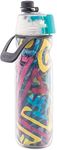 O2COOL Mist 'N Sip Misting Water Bottle 2-in-1 Mist and Sip Function with No Leak Pull Top Spout Sports Water Bottle Reusable Water Bottle - 20 oz (Artist)