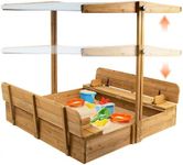 PetsCosset Wooden Sandbox with Cove