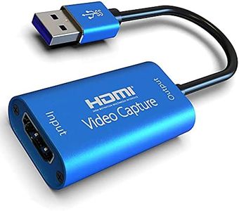 ELASO HDMI to USB3.0 Video Capture Card 4K/1080P 60fps Portable Video Converter for Game Streaming Live Broadcasts Video Recording