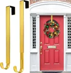 Gold Wreath Hanger, Christmas Decorations Adjustable Wreath Hangers for Front Door Adjustable from 14.9-25 Inches Over The Door Hooks Organizer Larger Hangers Festival Wreaths, Decorations Hook