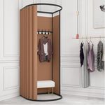 WUGCHDA Clothing Store Fitting Room, Portable Dressing Room for Boutique, Movable Changing Room with Shading Curtain, Temporary Mobile Prvacy Protection Dressing Room, 78 X 39 X 37in