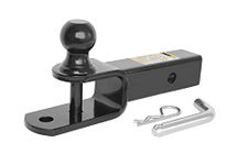 MaxxHaul 50595 3-in-1 ATV UTV Trailer Hitch Mount with Hitch Ball and Winch Strap Loop 1-7/8" Ball, 2" Shank, 1/4" Rise Fits 2" Receiver, 2000 lbs Capacity