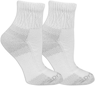 Dr. Scholl's Womens Advanced Relief - 2 & 3 Pair Packs Casual Sock, White, 8-10 US