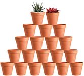 KOAMLY 20pcs 3 Inch Plant Nursery pots Mini Planters with Drains, Succulent Seedling Planters Best Gift for Aunt in Home Office, Window Sill, Wedding Decor