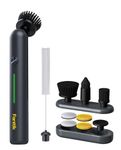 Fanttik G9 Nano Electric Spin Scrubber, Cordless Power Grout Brush, Type-C Fast Charging with LED Power Display, IPX7 Waterproof, 8 Replaceable Heads for Cleaning Grout, Corners, Crevices - Black