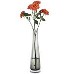 Bamboopack Hand-Made Blown Art Bud Glass Vase Glass Flower Vase Single Stem Vase Bud Vase Centerpieces Vases for Wedding Reception Dining Table Single Rose Flowers (Grey)