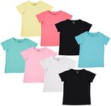 Pink Angel Girls' Tees, 8-Pack 100%