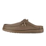Hey Dude HEYDUDE Wally Slip Canvas Mule Walnut UK 11 Walnut UK 11 Walnut